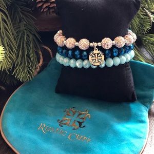 Rustic cuff/ chic chick (3) bracelets